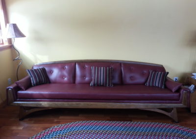 Couch recovering after - Rainbow Upholstery, Lisbon Falls, Maine